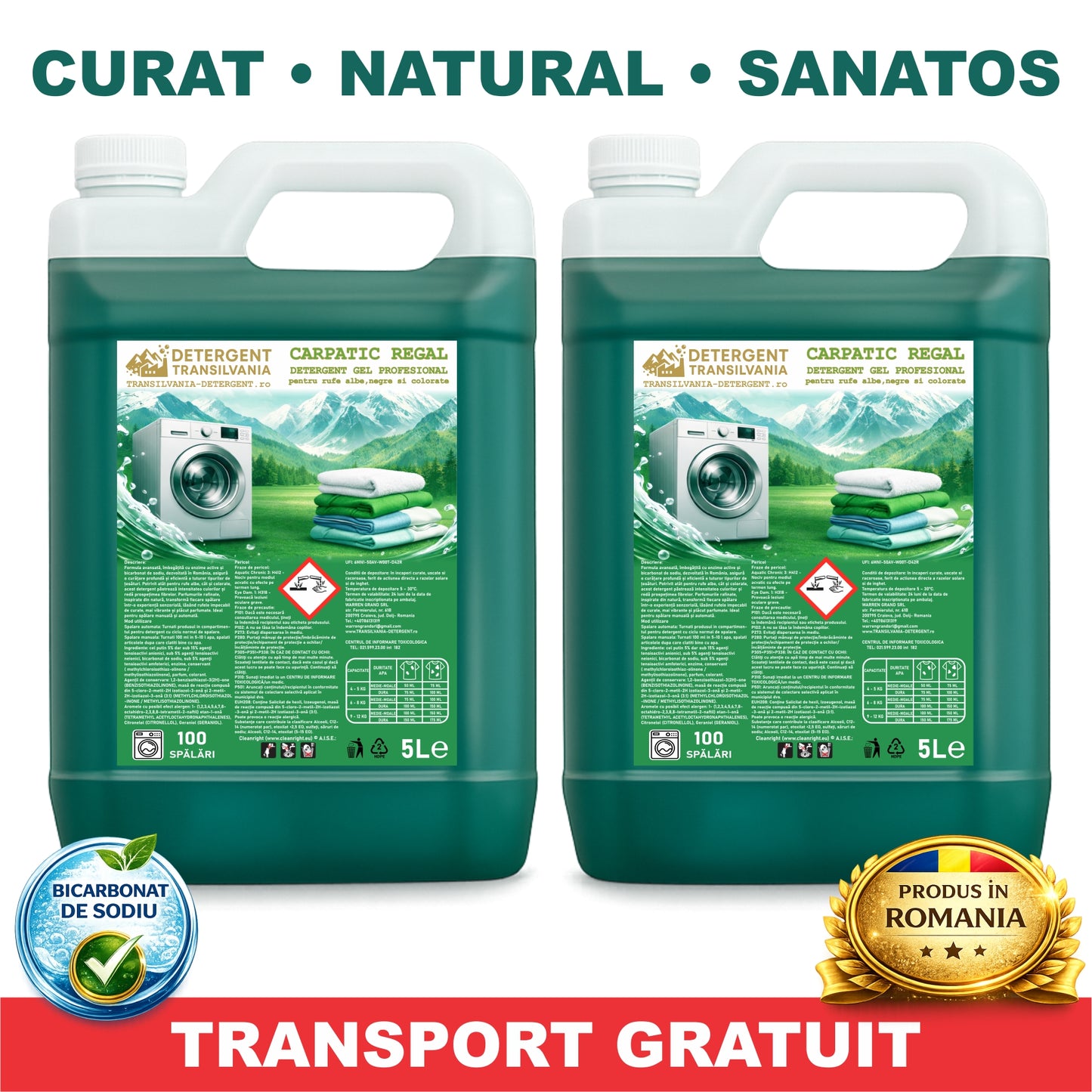 2x5L Set Detergent GEL Rufe Carpatic Regal PROFESIONAL