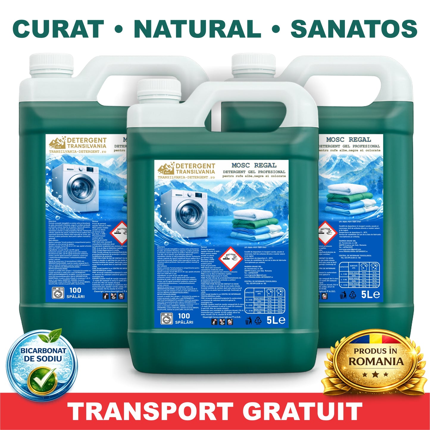 3x5L Set Detergent GEL Rufe Mosc Regal PROFESIONAL