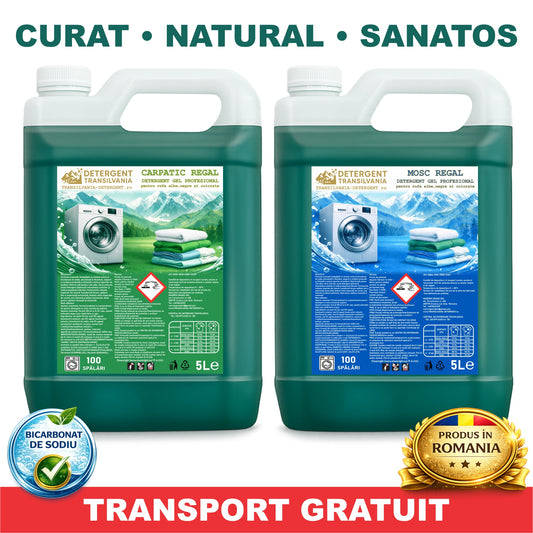2x5L Set Detergent GEL Rufe Carpatic + Mosc Regal PROFESIONAL